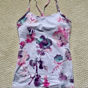 RARE Lululemon Power Y Tank - Blurred Blossoms